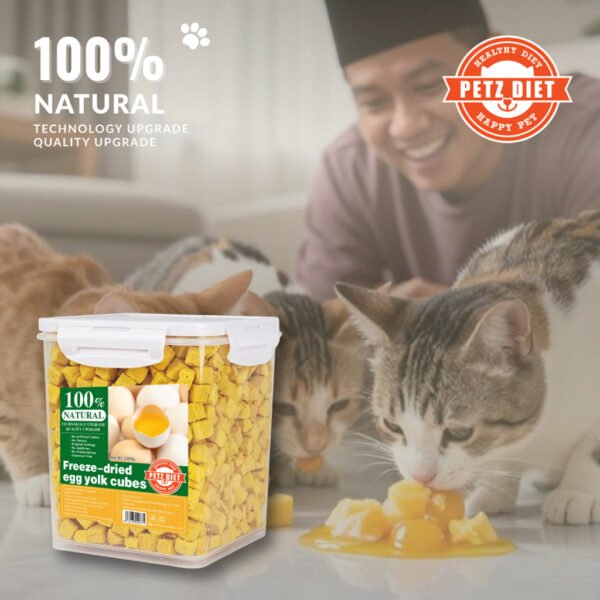 PETZ DIET 100% NATURAL PURE PREMIUM 1000G Freeze Dried Egg Yolk Cubes (Cats & Dogs)
