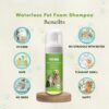 PETZ DEO Waterless Pet Foam Shampoo 150ML (Cats & Dogs) NATURAL & ISO Standard
