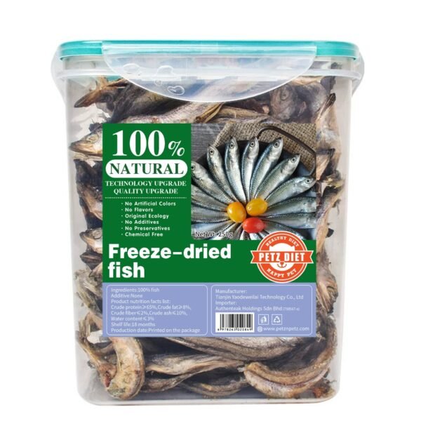 PETZ DIET 100% NATURAL PURE PREMIUM 250G Freeze Dried Fish 250G (Cats & Dogs)