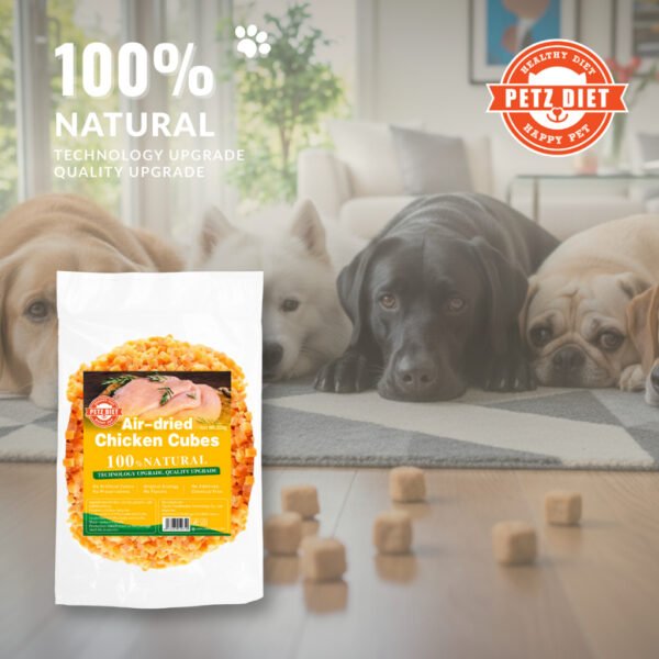 PETZ DIET 100 NATURAL PURE PREMIUM 100G Air Dried Chicken Cubes (Dogs & Cats)