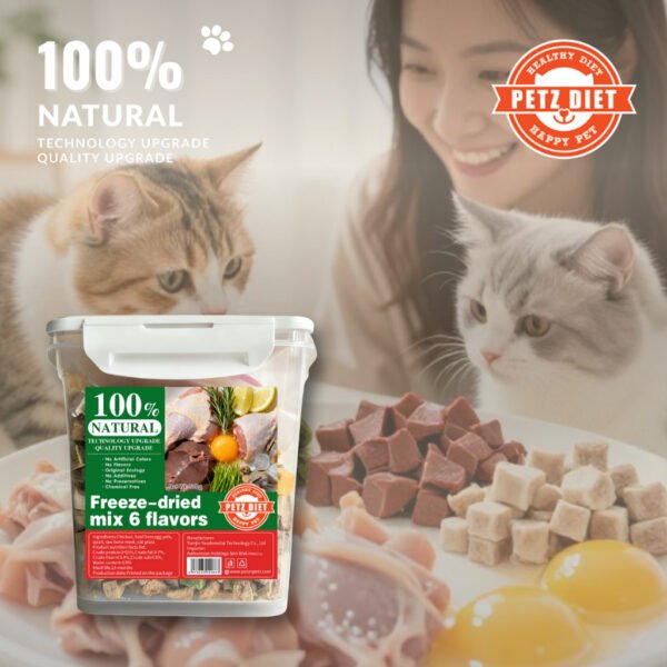 PETZ DIET 100% NATURAL PURE PREMIUM Freeze Dried Mix 6 Flavors 500G  (Cats & Dogs)