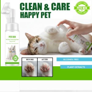 PETZ DEO Pet Paw Cleansing Foam 150ML ( Dogs & Cats) NATURAL & ISO Standard