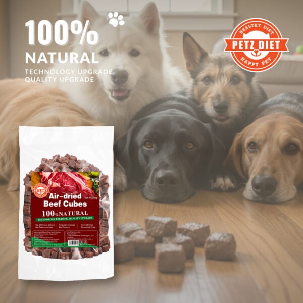 PETZ DIET 100% NATURAL PURE PREMIUM 100G Air Dried Beef Cubes (Dogs & Cats)