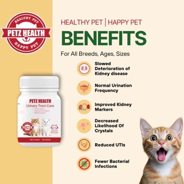 my-11134207-820l5-mhvo1rv6lptt7c PETZ HEALTH Urinary Tract Care 100 Tablets (Cats Only) 100% NATURAL & Full Cert
