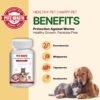 PETZ HEALTH Pet Deworm 100 Tablets (DOGS & CATS)100% NATURAL & Full Cert