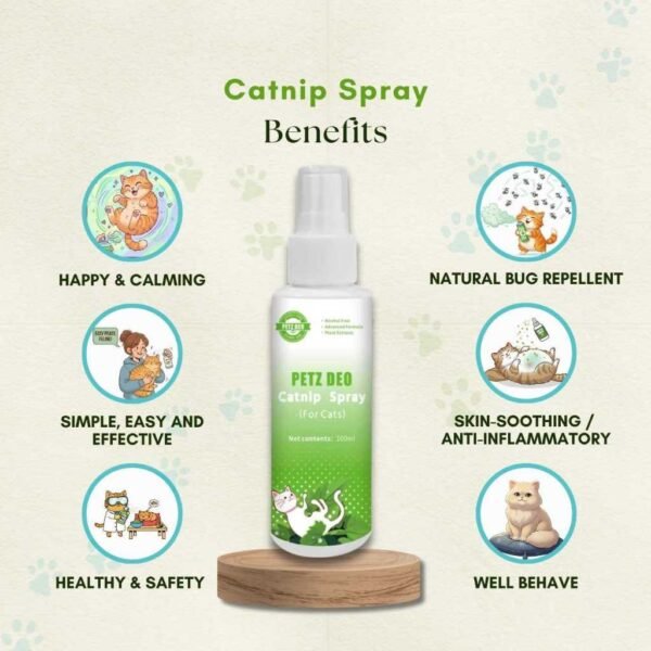 PETZ DEO Catnip Spray 100ml ( Cats only) NATURAL & ISO Standard