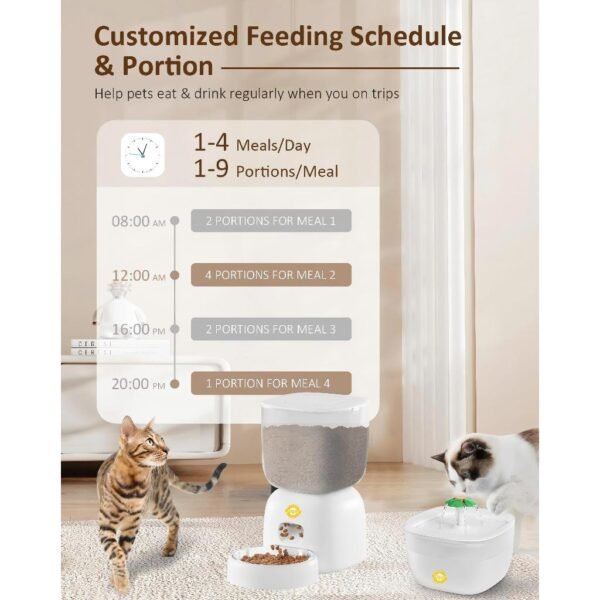 Petz Play Feeder & Water Fountain Combo in Black or White