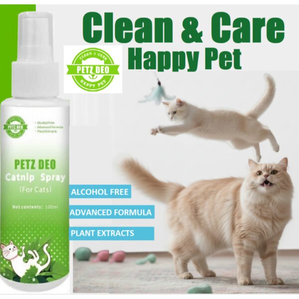 PETZ DEO Catnip Spray 100ml ( Cats only) NATURAL & ISO Standard
