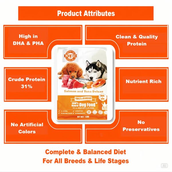 PETZ DIET SALMON AND TUNA DELUXE (DOGS)