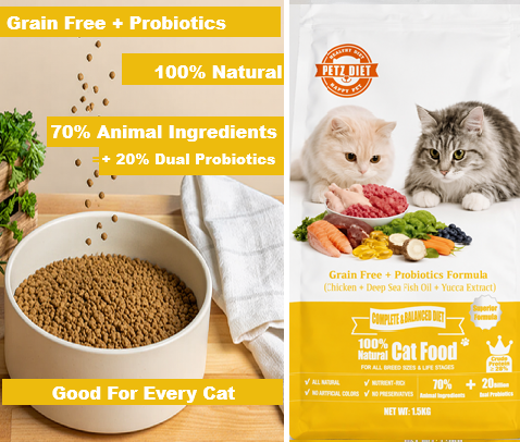 PETZ DIET GRAIN FREE + PROBIOTICS (CATS)